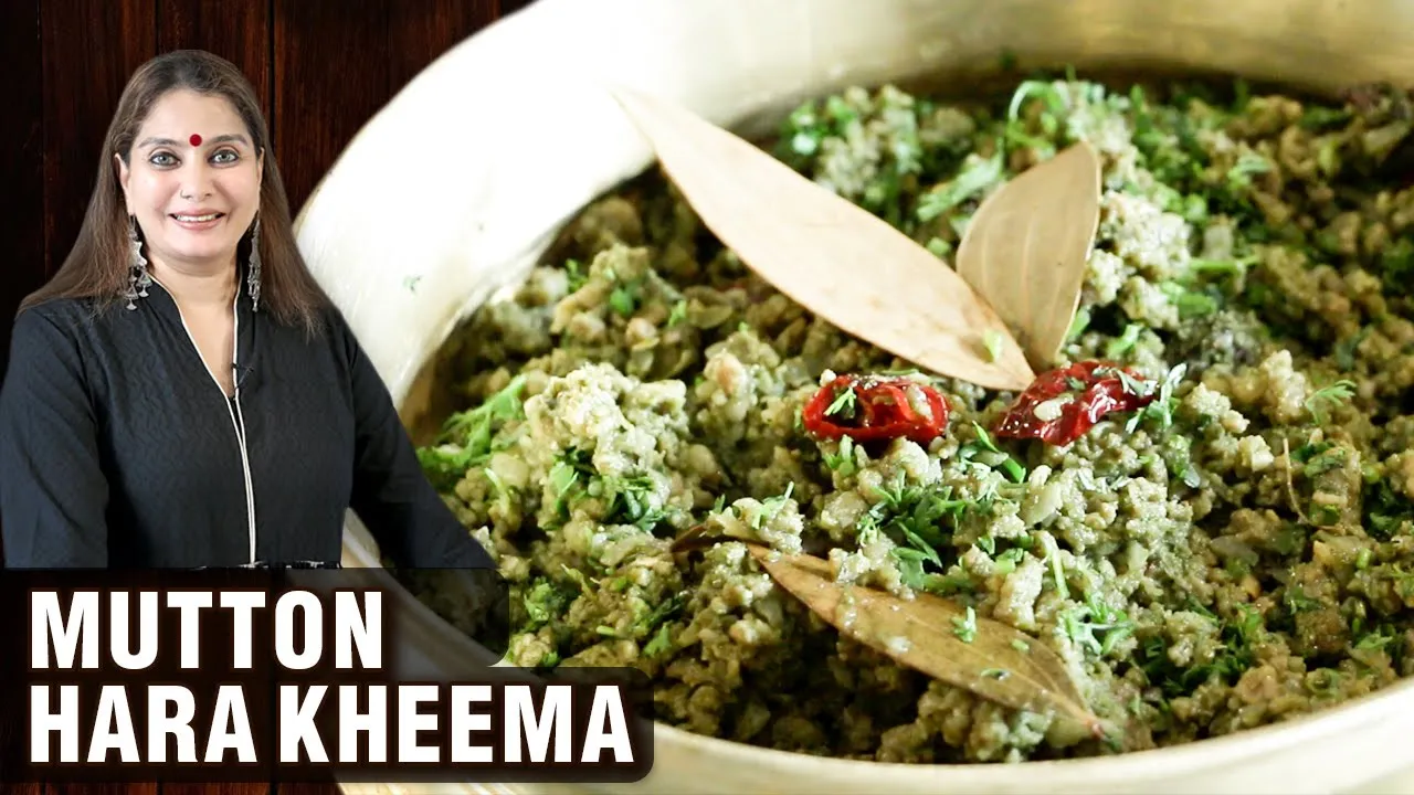 Mutton Ka Hara Keema Recipe   How To Make Green Mutton Keema   Keema Masala   Mutton Recipe By Smita