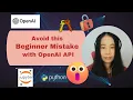 How to Store Your OpenAI API Keys Securely for Beginners ChatGPT Python Jupyter Notebook