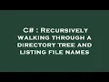 C Recursively walking through a directory tree and listing file names