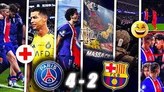 LE MESSAGE FORT DE RONALDO POUR KVARA ! LES ÉNORMES RÉACTIONS PSG 4-2 BARÇA : HERNANDEZ 🚫 YAMAL !