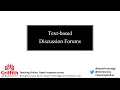 Basics of discussion forums