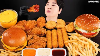 ASMR MUKBANG | McDonald’s Burgers & Fried Chicken, Cheese Stick, French Fries EATING SOUND