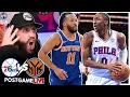 SIXERS UPSET THE KNICKS!  MAXEY \u0026 VJ COMBINE FOR 53! 76ers vs Knicks Post Game Live