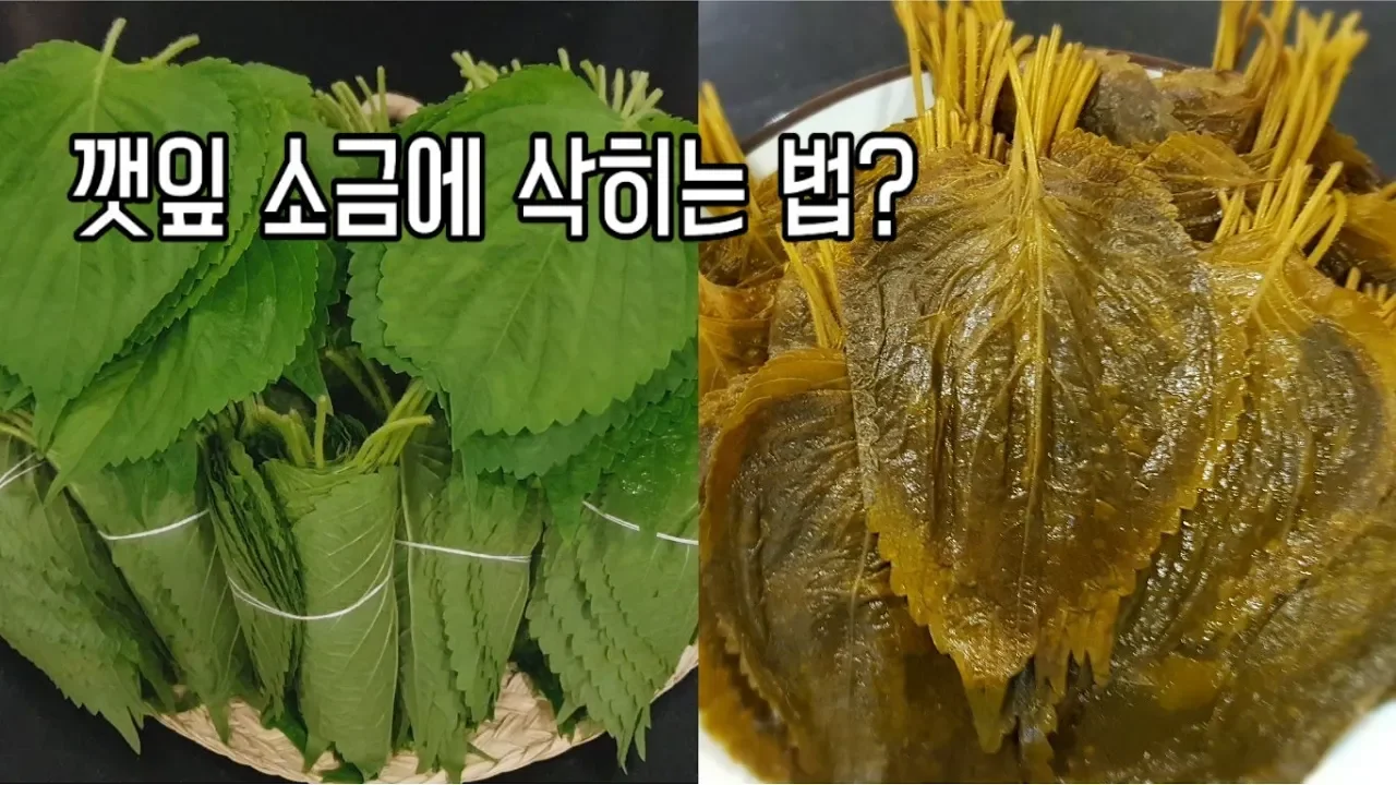 소금물에 삭힌 깻잎