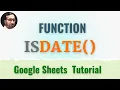 IsDate formula in google sheets How to use isdate in google sheets