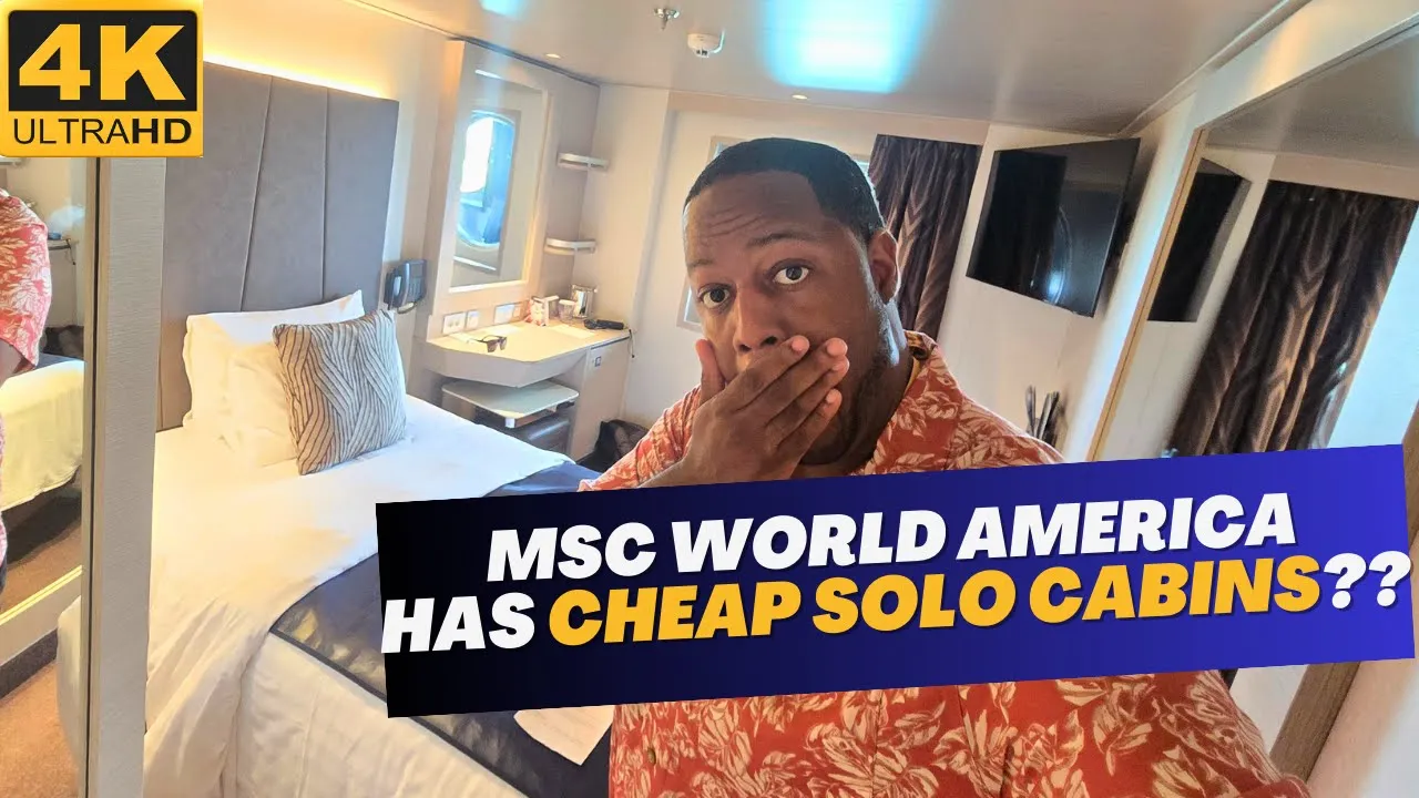 MSC WORLD AMERICA SOLO OCEAN VIEW CABIN TOUR | THE CHEAPEST 7 DAY CRUISE FOR SOLOS!