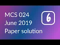 Interface and JDBC MCA MCS 024 Jun 19 paper solution PART 6