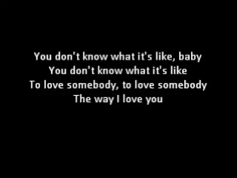 Download MP3 To Love Somebody Lyrics - Bee Gees
