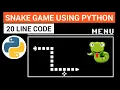 Snake Game Python Tutorial Creating a Snake game with Python