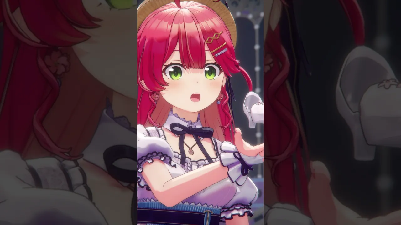 シンデレラのようにドレス姿に変身…！？??#さくらみこ生誕祭 #vtuber #shorts