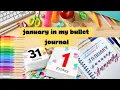 DIY January Calendar in My Bullet Journal Aesthetic Easy Monthly Spread