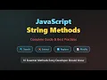 JavaScript String Methods The Ultimate Guide for Beginners