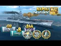 Cruiser Napoli Risky but excellent moves paid out - World of Warships