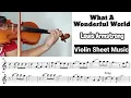 [Free Sheet] What A Wonderful World [Violin Sheet Music]