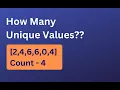 Count Number of Unique Values Python Hindi