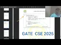 17 yr Old Solving GATE CS QUESTIONS Q 61 GATE CSE 2025 SET 1