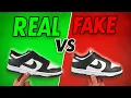 REAL VS FAKE NIKE DUNK PANDA UPDATED SNEAKER COMPARISON