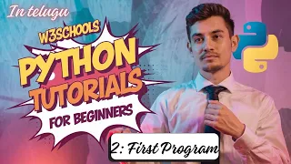 Python First Program in Telugu Hello World Program in Python