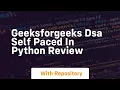 Geeksforgeeks dsa self paced in python review