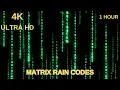 1 HOUR MATRIX RAIN CODES 4K