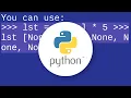 Initialising an array of fixed size in Python