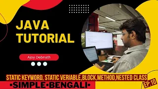 Static keyword Static variables block method nested class Bengali-Ep 10