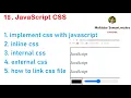 18 JavaScript CSS implement CSS with JavaScript JavaScript tutorial Semant sir