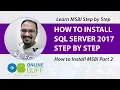 How to Install Sql Server 2017 Step By Step How to Install MSBI Part 2