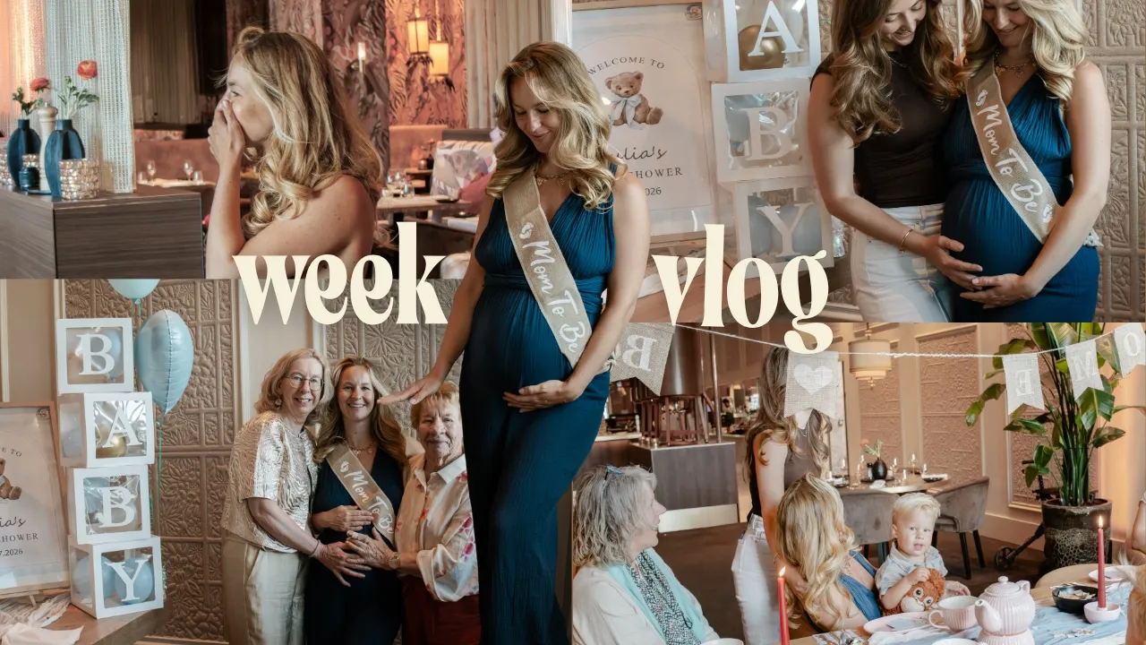 Verrast met een babyshower, een nare ervaring in de trein & babyshoppen! 🩵| Weekvlog✨