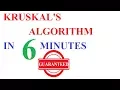kruskals algorithm Minimum spanning tree-Greedy method Data structures