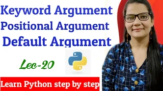 Python Tutorial For Beginners-20 Keyword Argument Default Argument Positional Argument