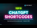 Master ChatGPT Faster 13 ChatGPT Shortcodes That Will Save You Hours Learn AI Free