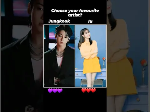 Who is your favourite?🤔😍[{💜Jungkook💜}]| |[{♥️IU♥️}]#Short#iu#jungkook