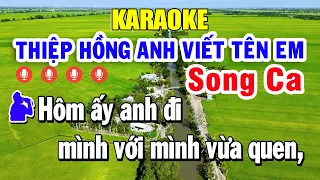 Karaoke Thiệp Hồng Anh Viết Tên Em Song Ca Nhạc Sống | Trọng Hiếu Beat