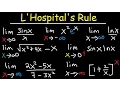 L hospital s Rule Indeterminate Forms Limits at Infinity Ln Trig Exponential Functions Calculus