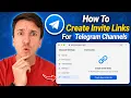 How To Create Invite Links For Telegram Channels 2026