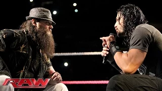 Roman Reigns And Bray Wyatt Have A Sit Down Discussion Raw October 19 2015 