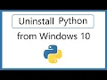 How to uninstall Python 3 9 x from Windows 10