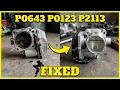 Hyundai i30 fault code p0643 p0123 p2113 Throttle valve malfunction