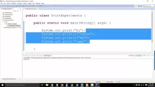 Intro Java - Print statements