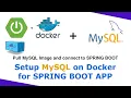 How to set up MySQL database in docker and connect sping boot app to MySQL MySQL Docker Part - 2