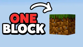 Surviving on ONE Block in Minecraft