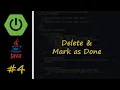 Build a Todo App with Spring Boot Part 4 Delete Mark as Done