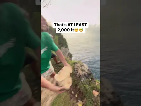 How Long Was It Falling For😅Have You Ever Stood on 😵‍💫#funnymoments #adventure #travel #cliffdiving