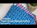 Tunisian Twisted Down Simple Stitch Right-Handed Tutorial