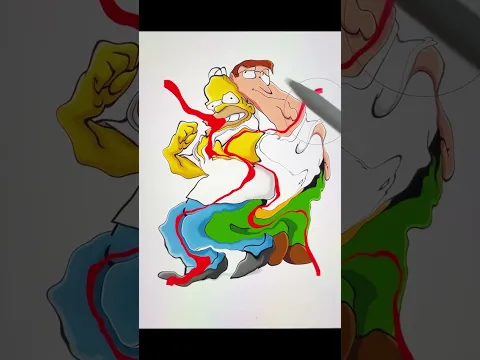Creating Transformation Homer x Peter Griffin #familyguy #short #tiktok #simpsons #funny #mix