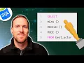 SQL Statistics Calculate Mean Median Mode Central Tendency