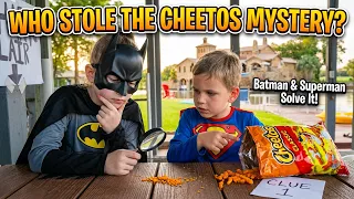 The Missing Cheetos Mystery | Flash vs Batman | SuperHeroKids Comic In Real Life