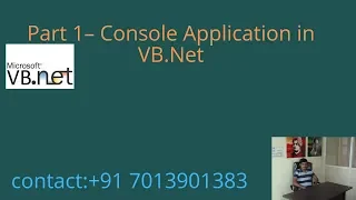 Console Application in VB Net - Part 1
