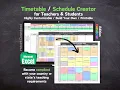 Teacher Schedule Timetable Creator Generator - Weekly Plan